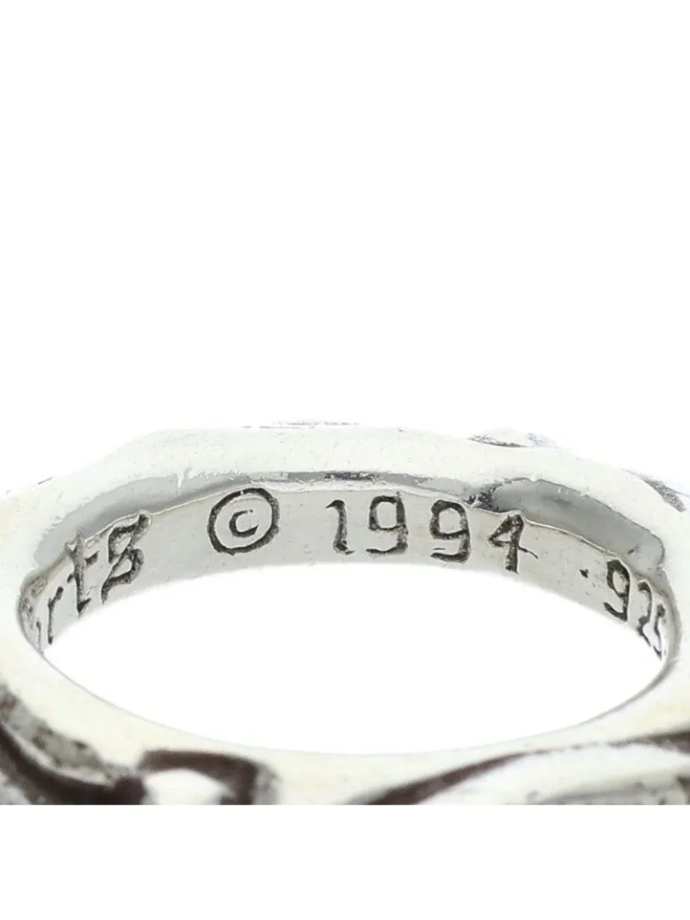 Chrome Hearts Scrl Band Scroll Silver Ring